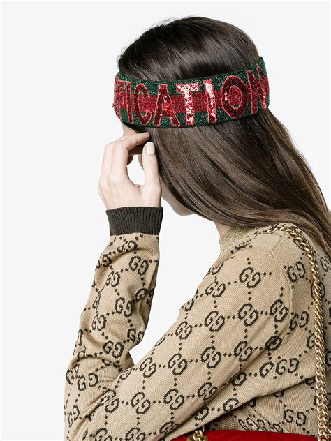 gucci green and red wool headband|Gucci inspired headband.